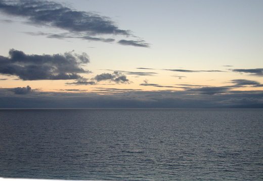 Looking off the bow of the boat.