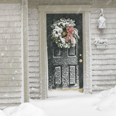 The green door is turning white!