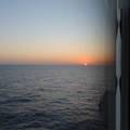 Sunset on our last day of this cruise