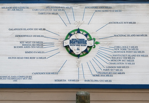 Map at Skull Creek Boathouse